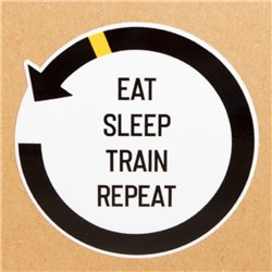 Naklejka eat sleep train repeat