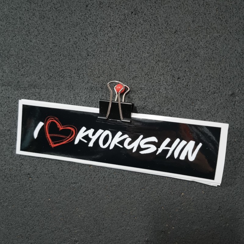 Naklejka I love kyokushin w wersji czarnej