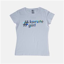 Damska koszulka KARATE GIRL biała