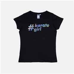 Dziecięca koszulka KARATE GIRL czarna