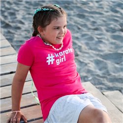 Dziecięca koszulka KARATE GIRL różowa