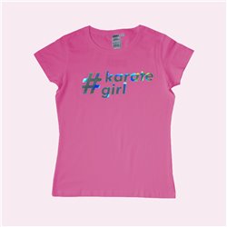 Damska koszulka KARATE GIRL różowa