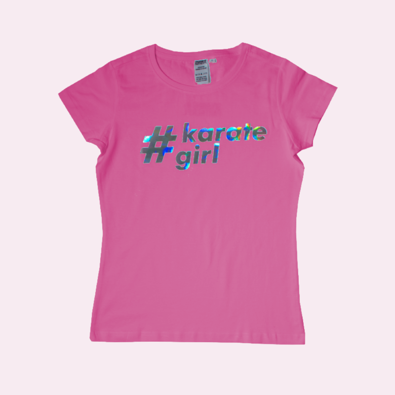 Damska koszulka KARATE GIRL różowa