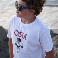 Dziecięca koszulka Minecraft Osu w kolorze białym