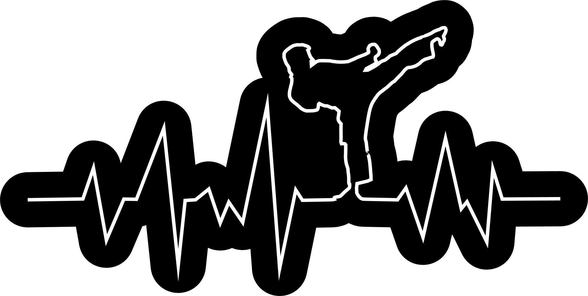 Naklejka Karate Kardiogram