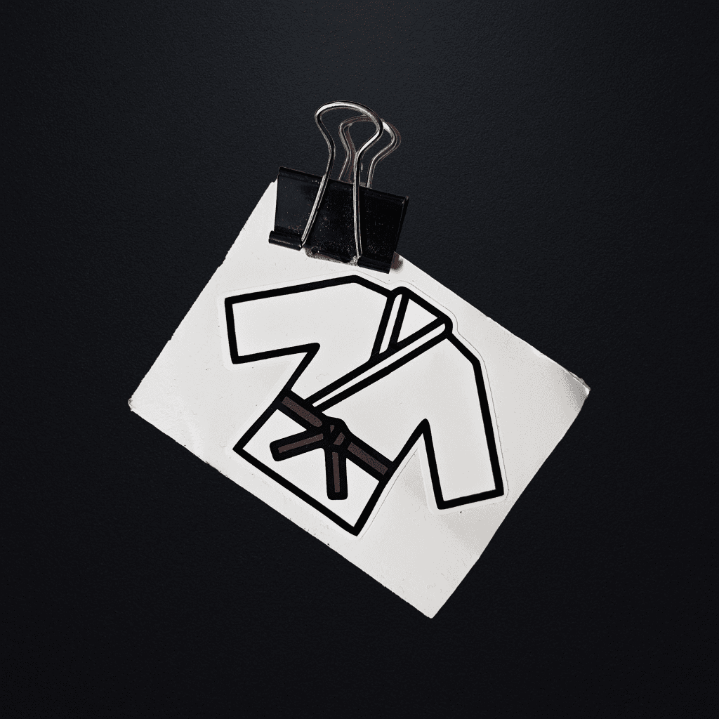 Naklejka Karatega z brązowym pasem