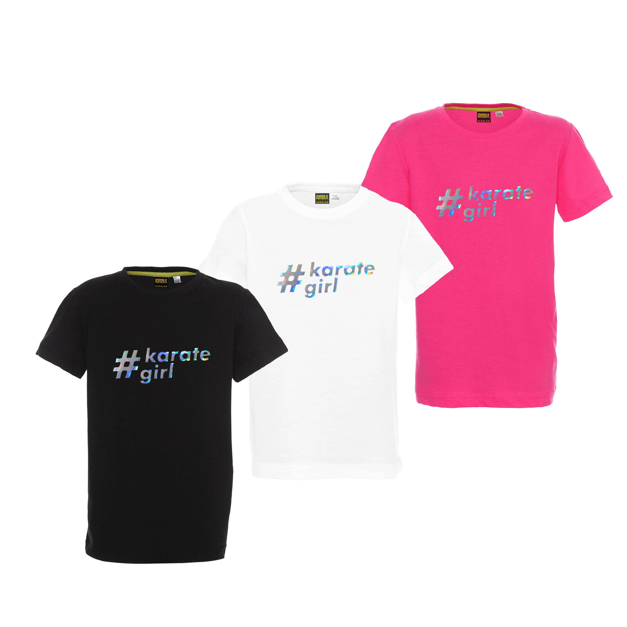 Koszulka dziecięca #karate girl – holograficzny nadruk