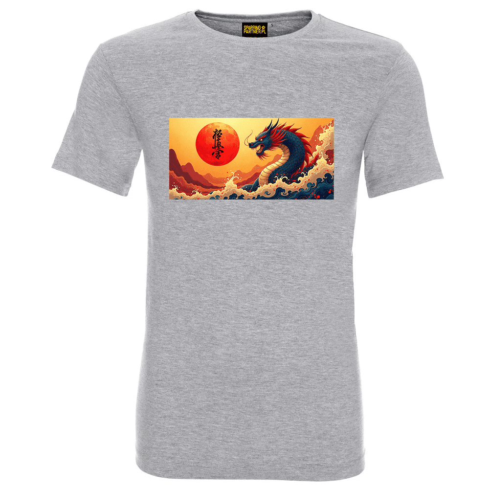 Koszulka Karate Dragon Spirit – smok i wschodzące słońce