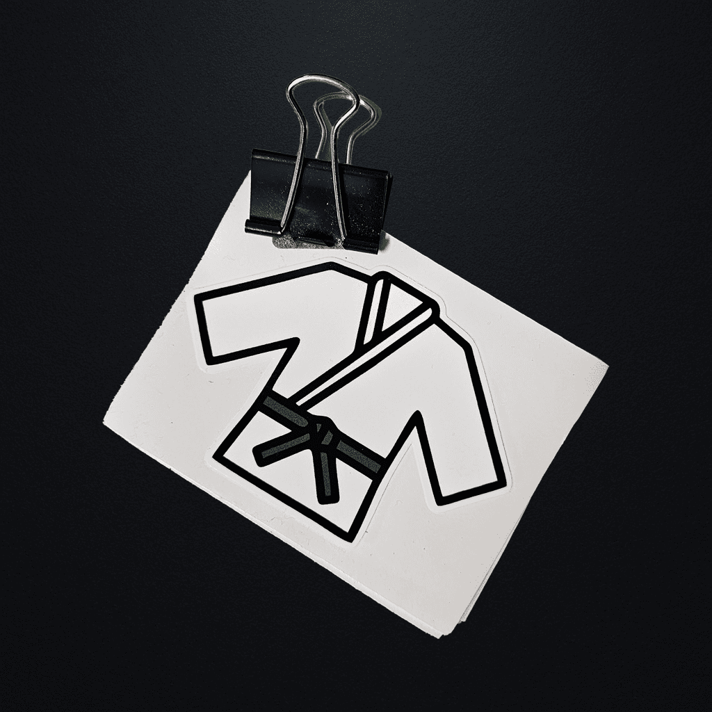 Naklejka Karatega z zielonym pasem