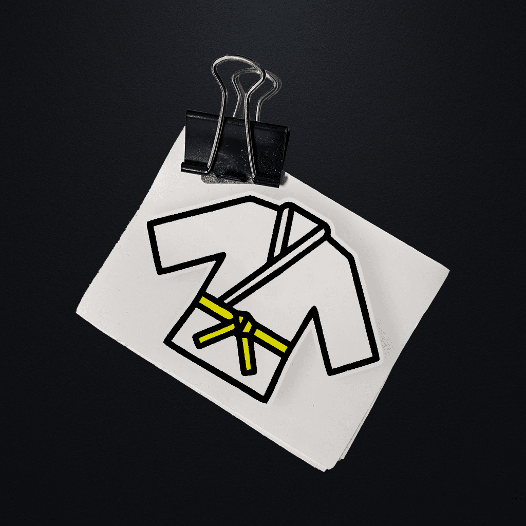 Naklejka Karatega z żółtym pasem