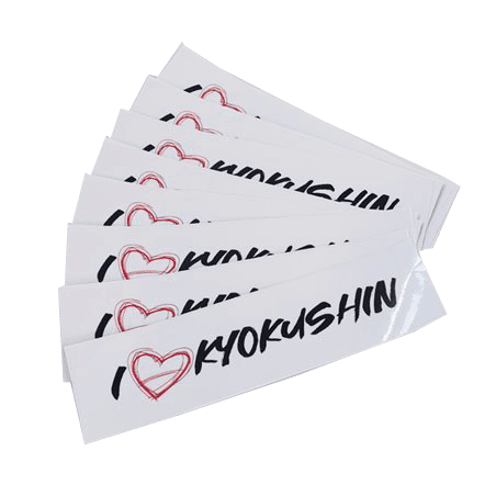 Naklejka I Love Kyokushin Biała