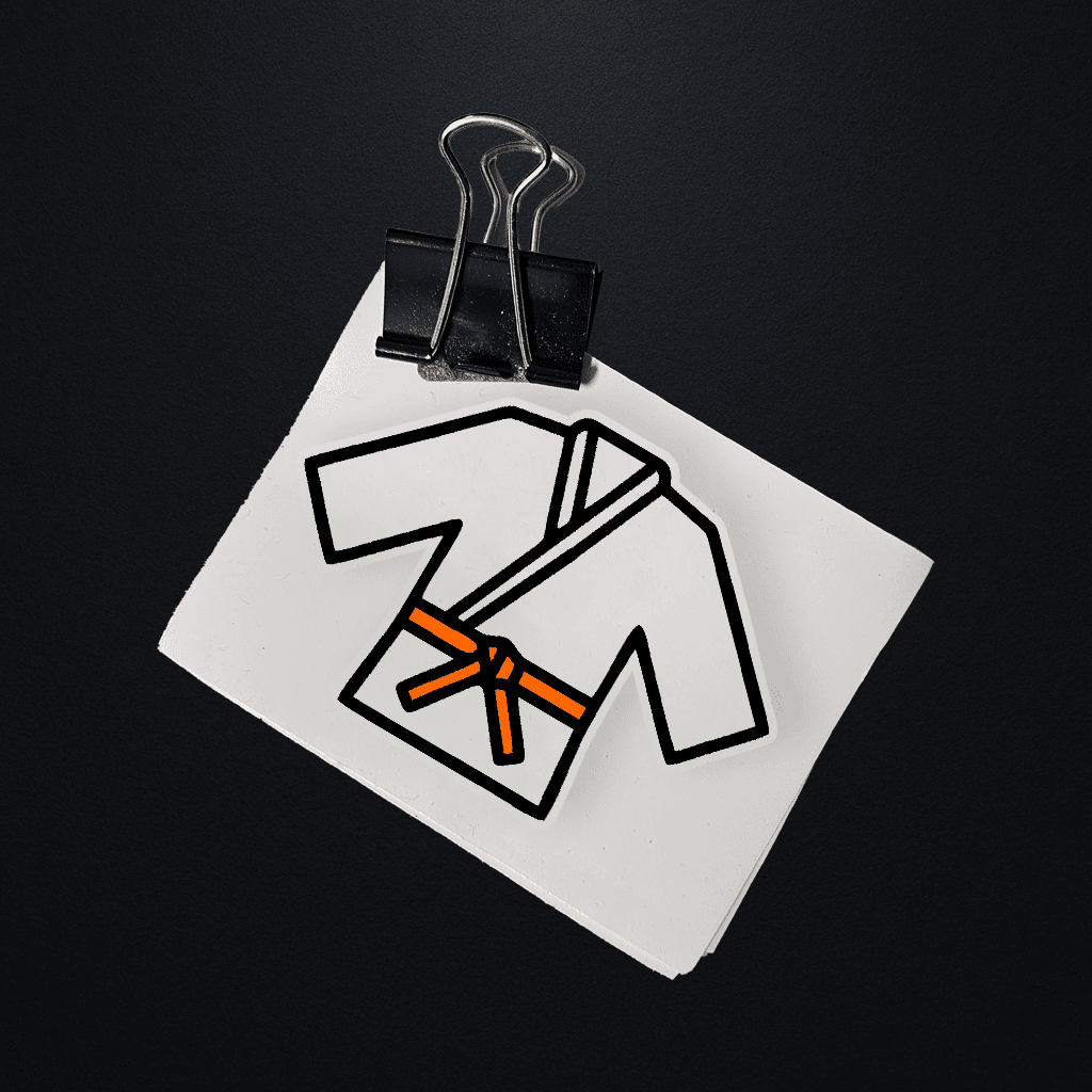 Naklejka Karatega z pomarańczowym pasem