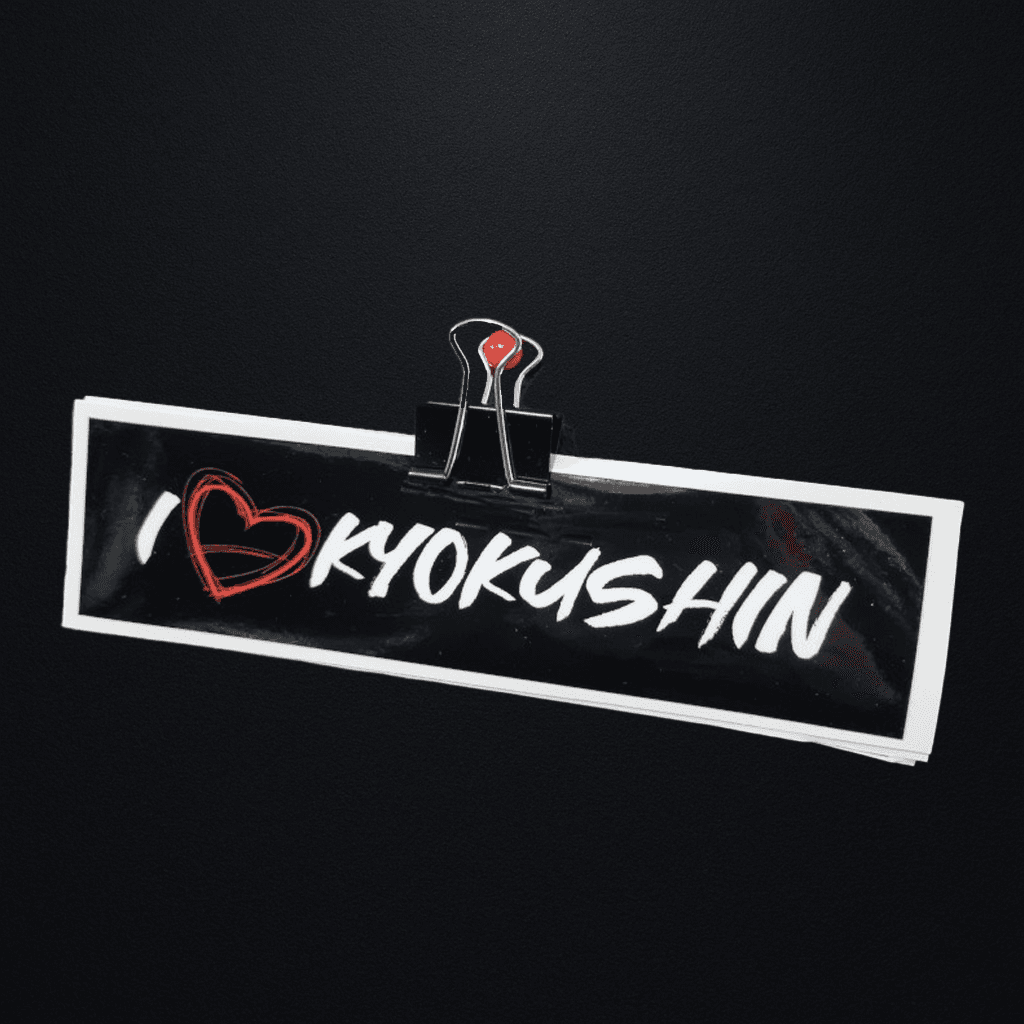 Naklejka I Love Kyokushin Czarna