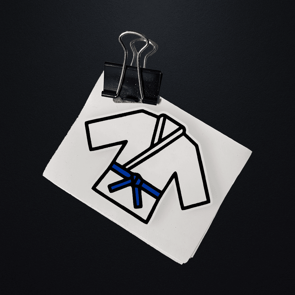 Naklejka Karatega z niebieskim pasem