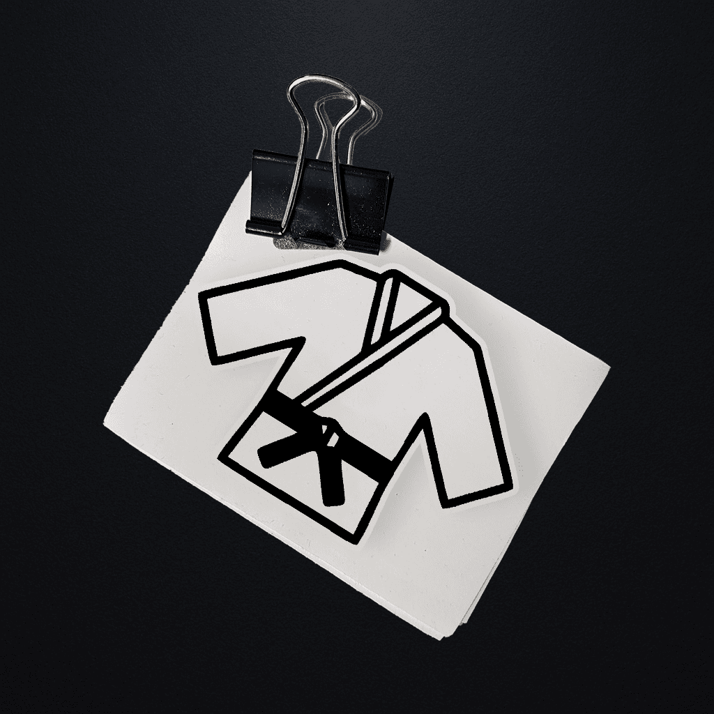 Naklejka Karatega z brązowym pasem