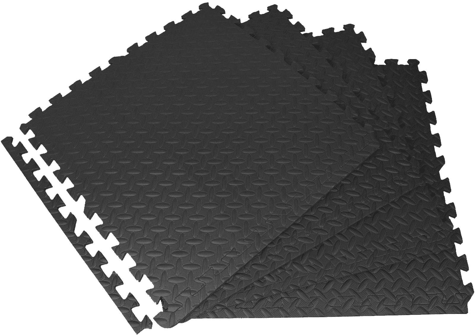 Mata modułowa puzzle 60×60 cm 1 cm czarna – zestaw 4 szt. do ćwiczeń i ochrony podłogi
