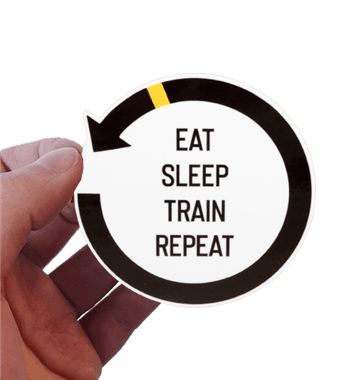 Naklejka Eat Sleep Train Repeat