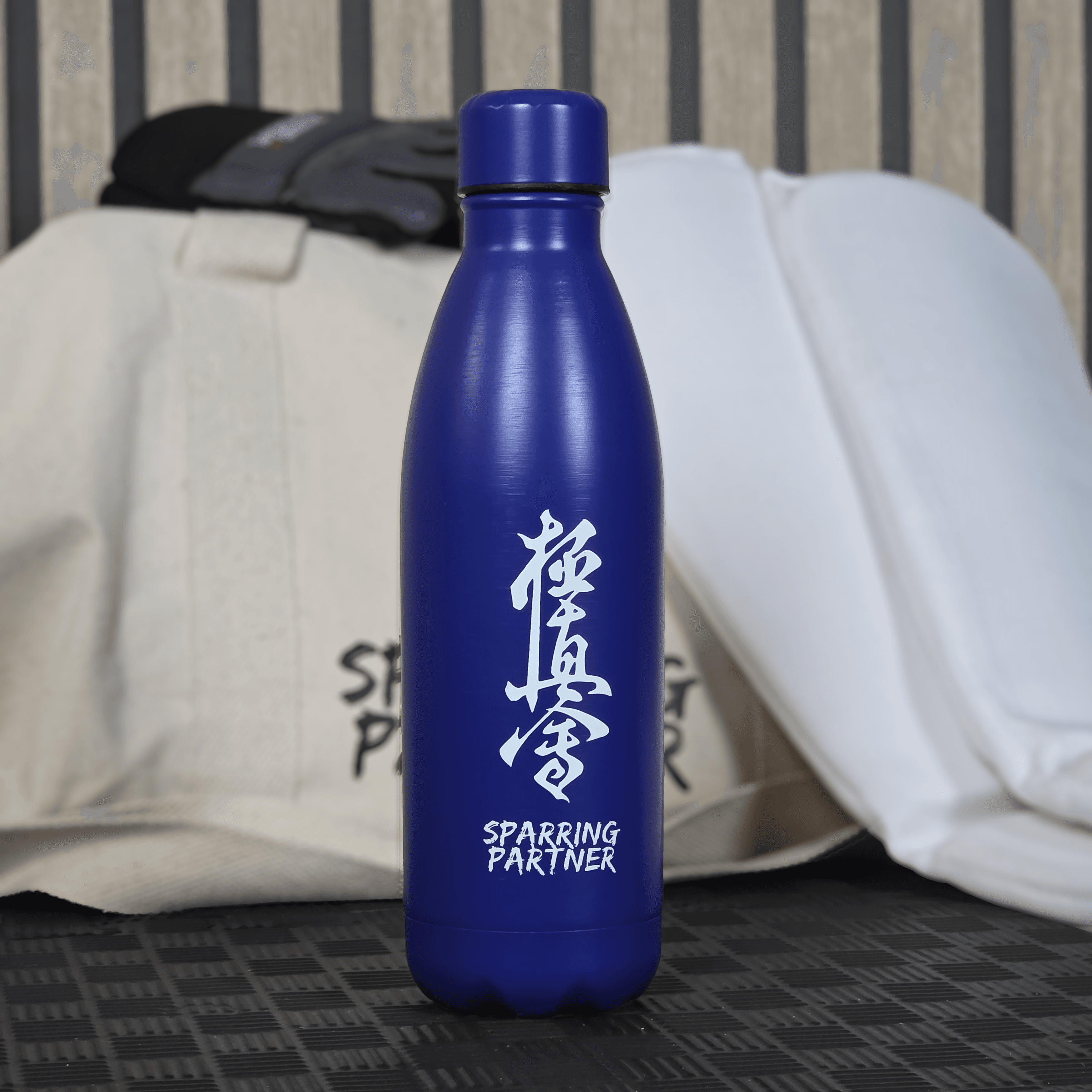 Butelka Karate Kanji - Niebieska Stal