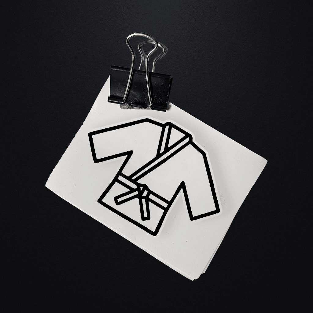 Naklejka Karatega z białym pasem