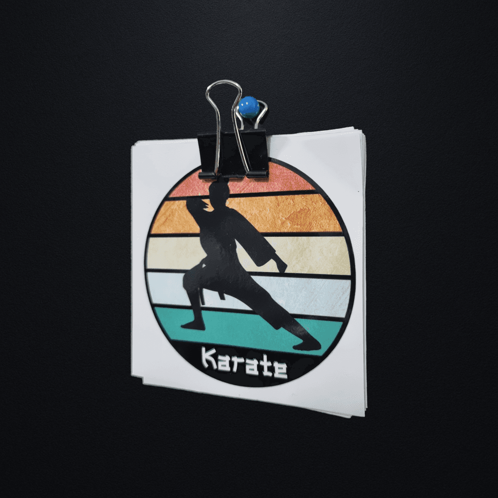Naklejka Karate Retro