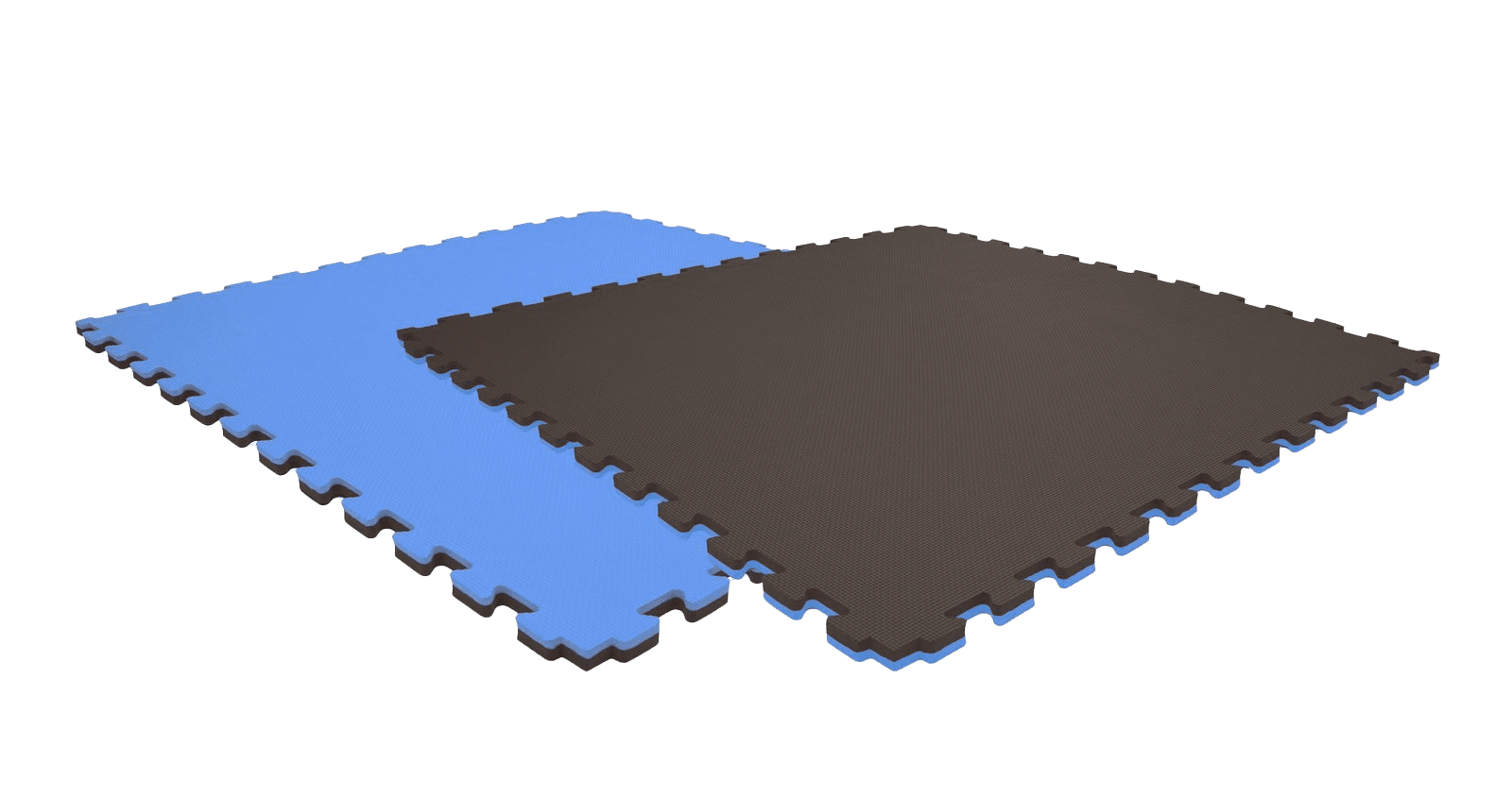 Tatami puzzlowe EVA 2 cm – czarno-niebieskie, 100 × 100 cm