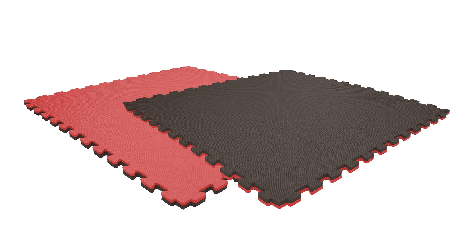 Tatami puzzlowe EVA 4 cm – czarno-czerwone, 100 × 100 cm - NA ZAMÓWIENIE