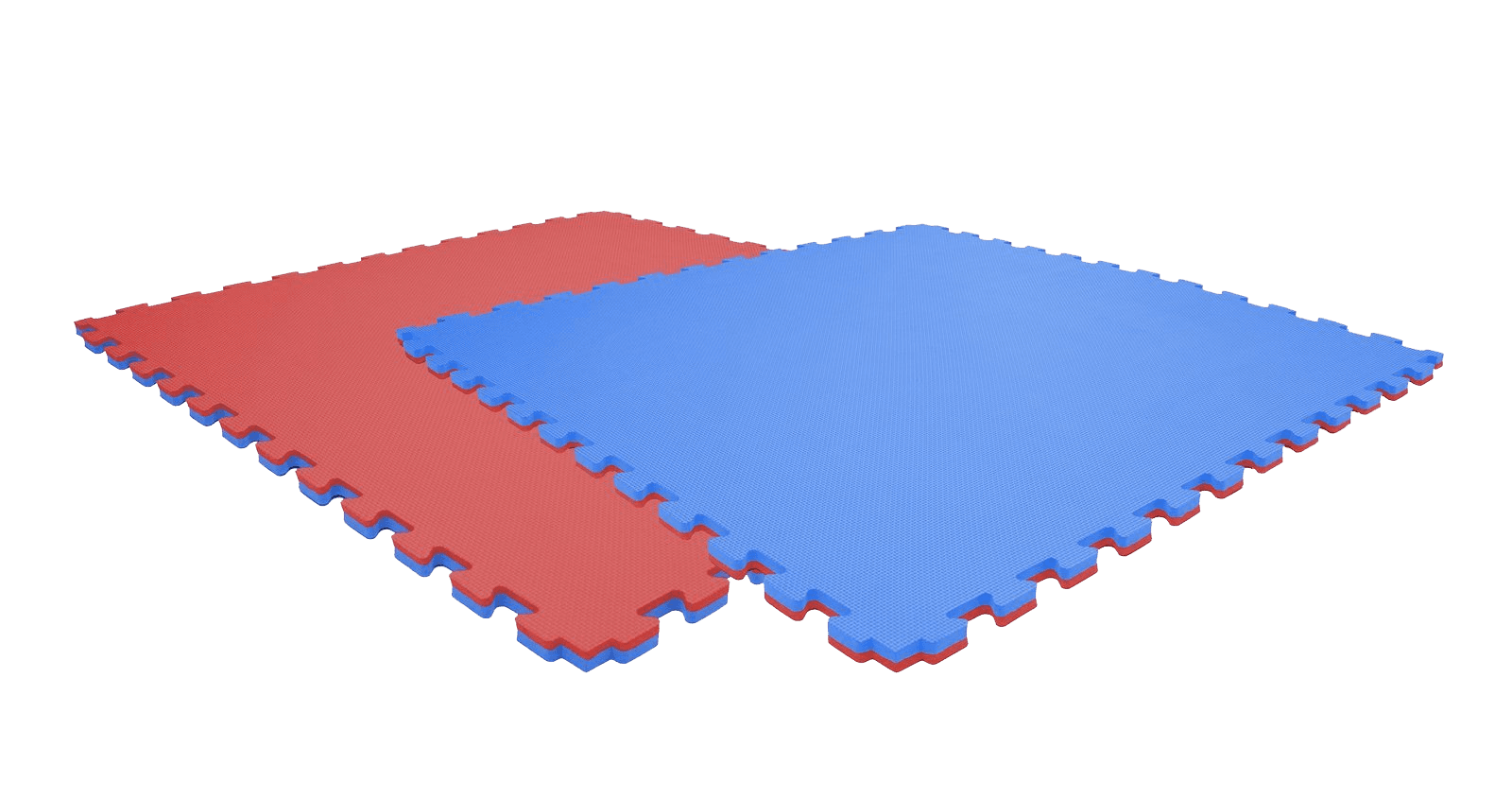 Tatami puzzlowe EVA 2 cm – niebiesko-czerwone, 100 × 100 cm