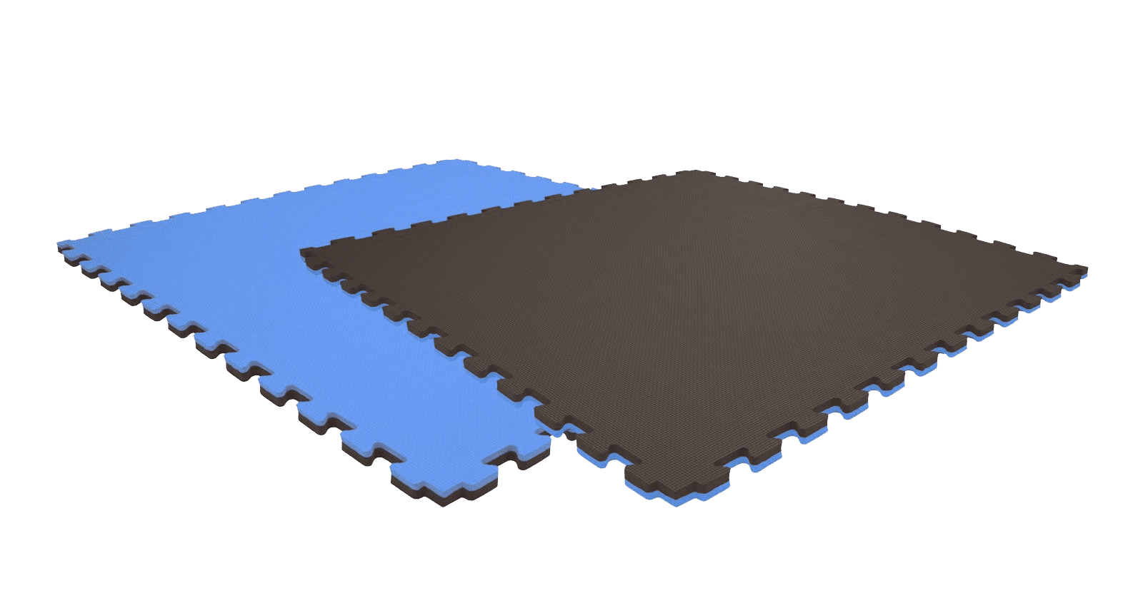 Tatami puzzlowe EVA 4 cm – czarno-niebieskie, 100 × 100 cm - NA ZAMÓWIENIE