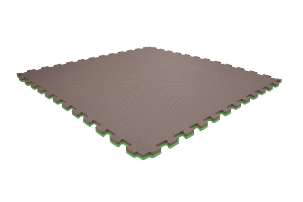 Tatami puzzlowe EVA 2 cm – szaro-zielone, 100 × 100 cm