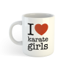 Kubek "I ❤️ Karate Girls" – Dla miłośników karate i silnych kobiet