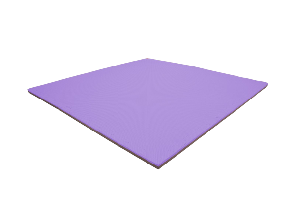 Tatami puzzlowe EVA 2 cm – szaro-fioletowe, 100 × 100 cm