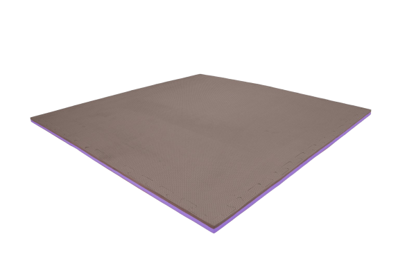 Tatami puzzlowe EVA 2 cm – szaro-fioletowe, 100 × 100 cm