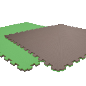 Tatami puzzlowe EVA 2 cm – szaro-zielone, 100 × 100 cm