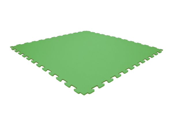 Tatami puzzlowe EVA 1 cm zielone 100×100 cm – lekka mata treningowa do karate, fitness, sztuk walk