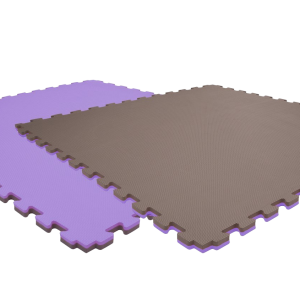 Tatami puzzlowe EVA 2 cm – szaro-fioletowe, 100 × 100 cm