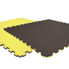 Tatami puzzlowe EVA 2 cm – czarno-żółte, 100 × 100 cm