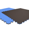 Tatami puzzlowe EVA 2 cm – czarno-niebieskie, 100 × 100 cm