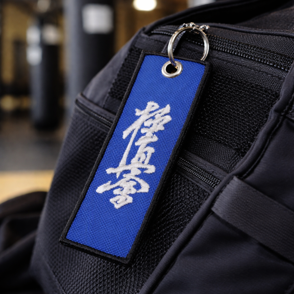 Brelok Karate Kyokushin Niebieski - haftowany