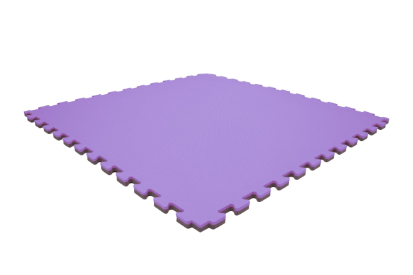 Tatami puzzlowe EVA 2 cm – szaro-fioletowe, 100 × 100 cm