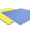 Tatami puzzlowe EVA 2 cm – niebiesko-żółte, 100 × 100 cm