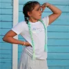 dziecieca-koszulka-karate-girl-biala-_1_ Koszulka dziecięca #karate girl – holograficzny nadruk