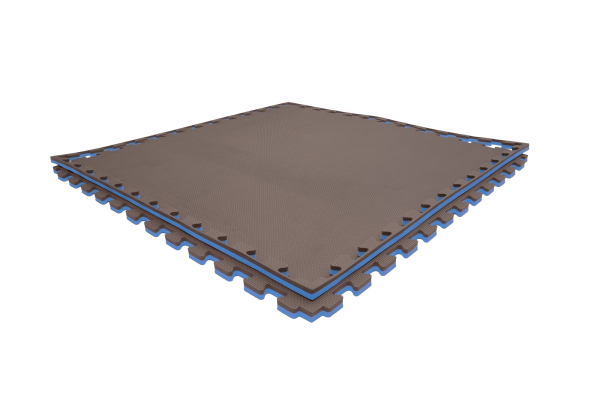 Tatami puzzlowe EVA 4 cm – szaro-niebieskie, 100 × 100 cm - NA ZAMÓWIENIE