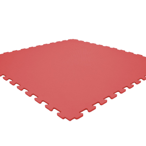 Tatami puzzlowe EVA 1 cm czerwone 100×100 cm – lekka mata treningowa do karate, fitness, sztuk walk
