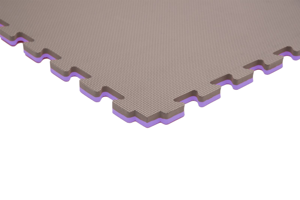 Tatami puzzlowe EVA 2 cm – szaro-fioletowe, 100 × 100 cm