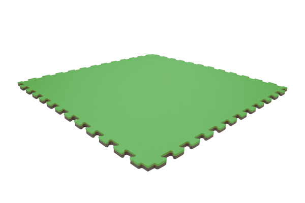 Tatami puzzlowe EVA 2 cm – szaro-zielone, 100 × 100 cm