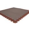 Tatami puzzlowe EVA 2 cm – szaro-pomarańczowe, 100 × 100 cm