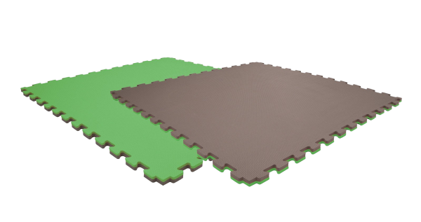 Tatami puzzlowe EVA 4 cm – szaro-zielone, 100 × 100 cm - NA ZAMÓWIENIE