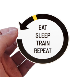 Naklejka Eat Sleep Train Repeat