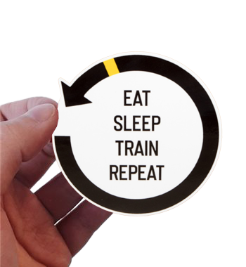 Naklejka Eat Sleep Train Repeat