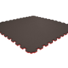 Tatami puzzlowe EVA 2 cm – czarno-czerwone, 100 × 100 cm